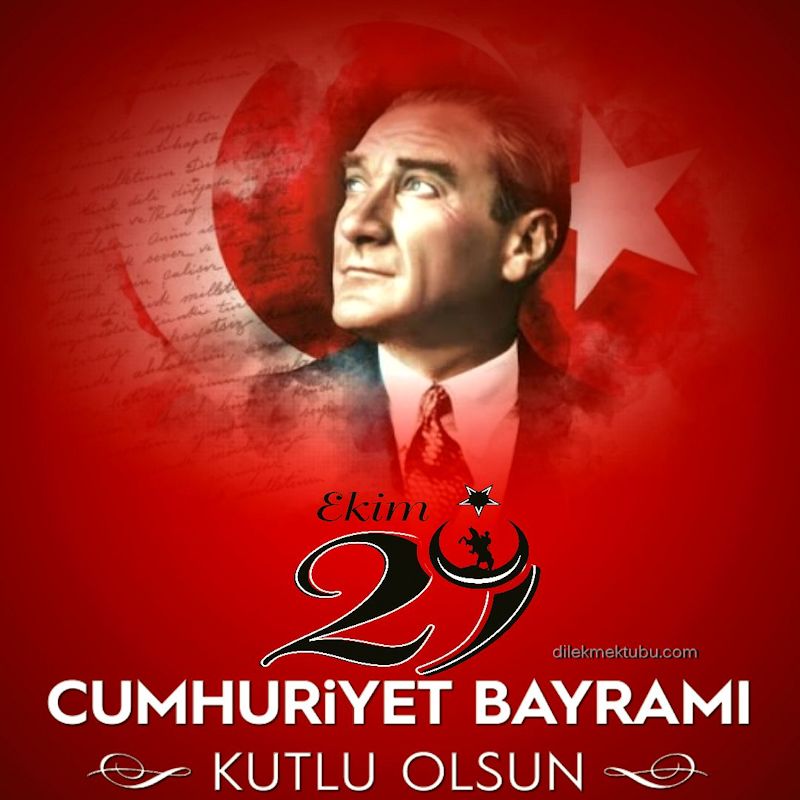 29 Ekim Cumhuriyet Bayramı Kutlama Kartları