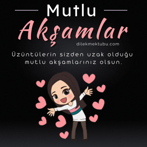Hareketli Sevgi Dolu Resimli Akşam Mesajları