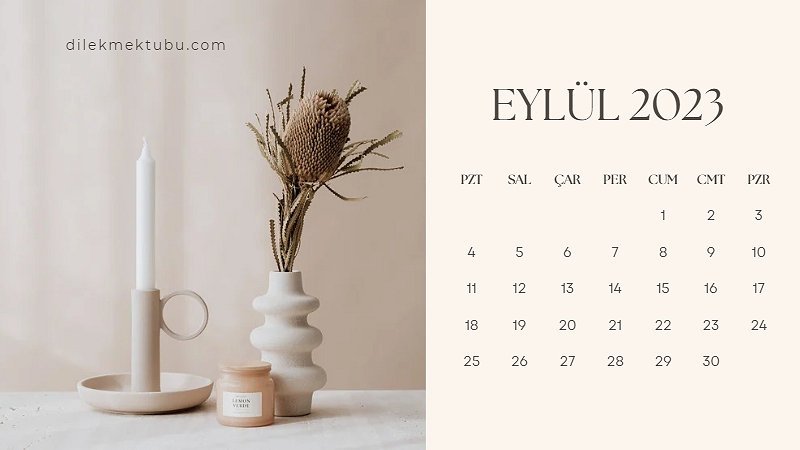 Eylül 2023 Takvimi
